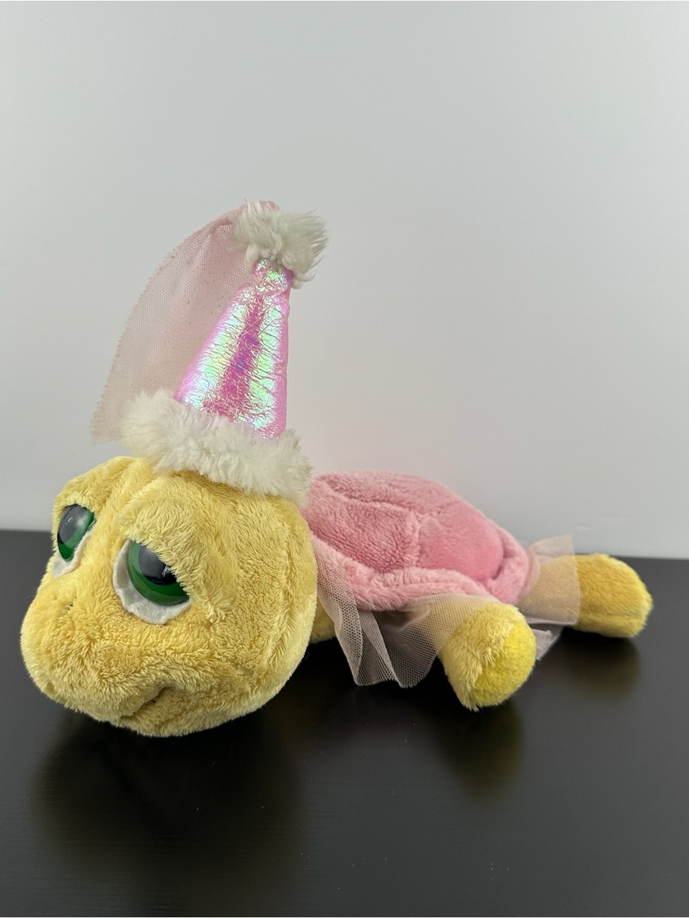 Russ Berrie Lil Peepers Princess Shelly Turtle 9” Pink Yellow Green Plush Peeper